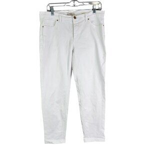 Womens White Vintage American Denim Jean Pants Weekend Crop Size 8/29